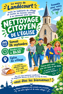 Nettoyage citoyen de l'église
