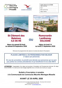 SEJOURS SENIORES VACANCES